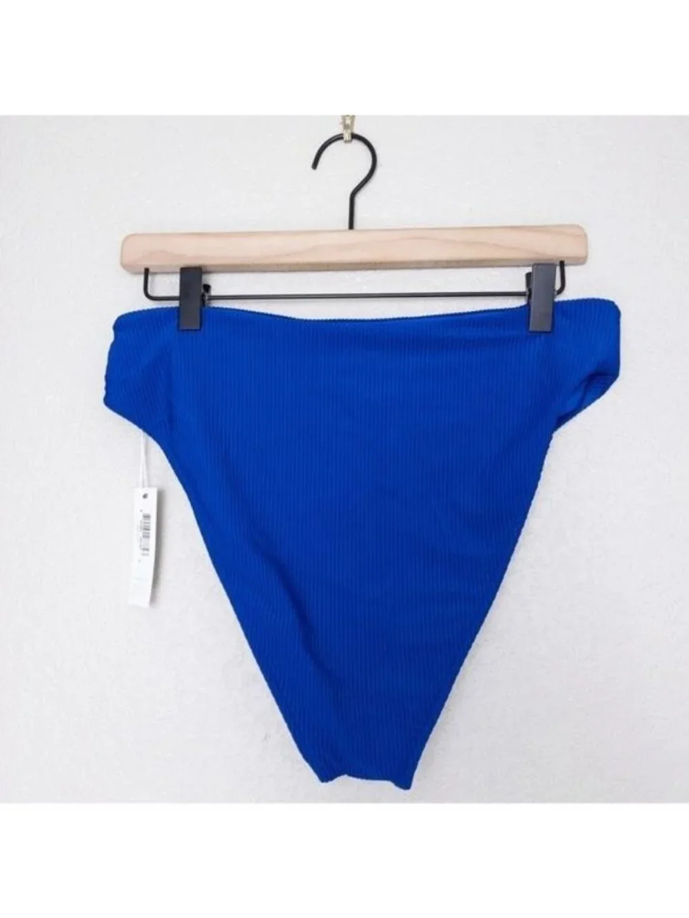 NWT Frankie's Bikinis Jenna Ribbed High Waist Bikini Bottom XXL Cerulean Swim